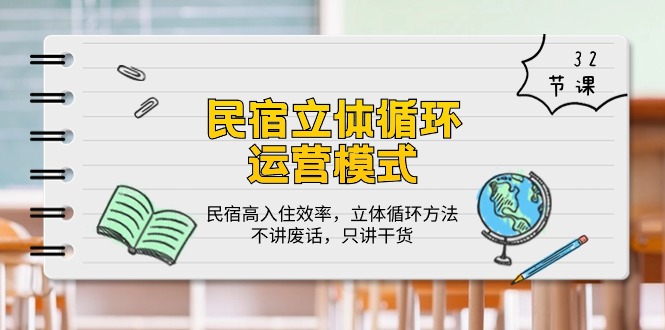 （10284期）民宿 立体循环运营模式：民宿高入住效率，立体循环方法，只讲干货（32节）狐狸致富吧-狐狸副业网-扶苏副业网狐狸致富吧