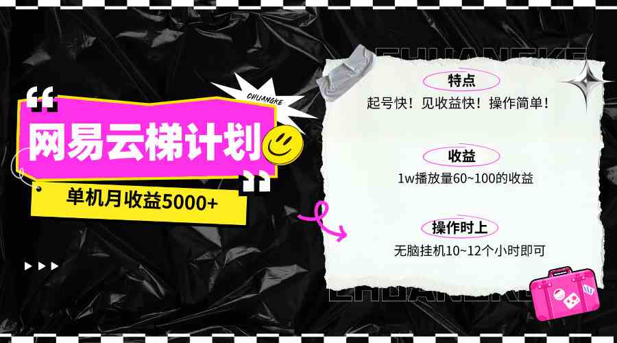 （10063期）最新网易云梯计划网页版，单机月收益5000+！可放大操作狐狸致富吧-狐狸副业网-扶苏副业网狐狸致富吧