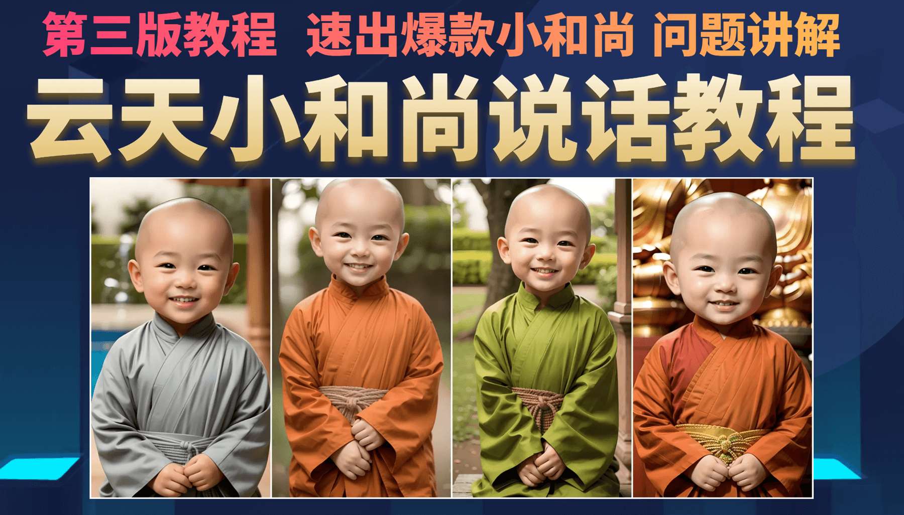 云天小和尚会说话，7天万粉（第3版教程）狐狸致富吧-狐狸副业网-扶苏副业网狐狸致富吧
