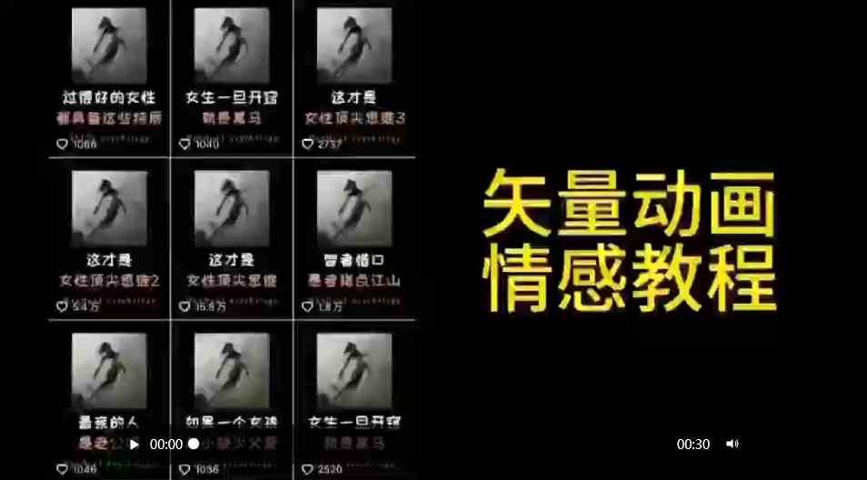 （9334期）矢量动画情感教程：高点赞涨粉，适合情感、思维、创业教育等赛道狐狸致富吧-狐狸副业网-扶苏副业网狐狸致富吧
