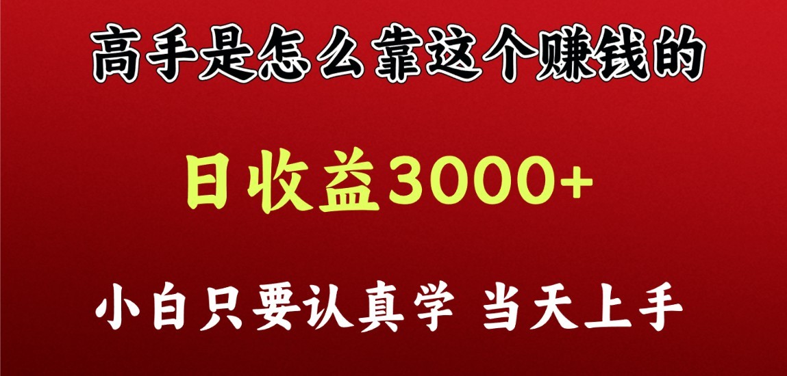 看高手是怎么赚钱的，一天收益至少3000+以上，小白当天上手狐狸致富吧-狐狸副业网-扶苏副业网狐狸致富吧