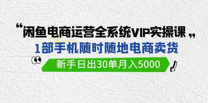 （9547期）闲鱼电商运营全系统VIP实战课，1部手机随时随地卖货，新手日出30单月入5000狐狸致富吧-狐狸副业网-扶苏副业网狐狸致富吧