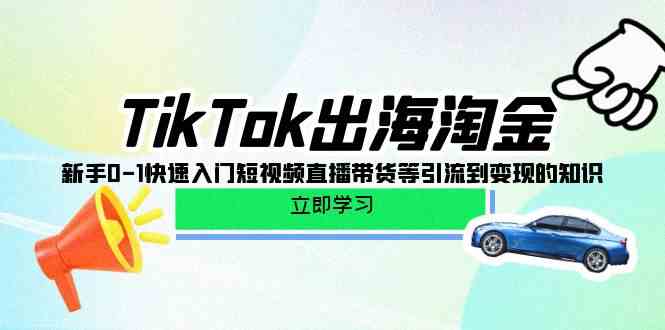 TikTok出海淘金，新手0-1快速入门短视频直播带货等引流到变现的知识狐狸致富吧-狐狸副业网-扶苏副业网狐狸致富吧