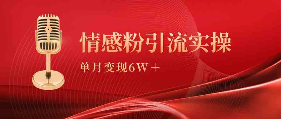 （9473期）单月变现6w+，情感粉引流变现实操课狐狸致富吧-狐狸副业网-扶苏副业网狐狸致富吧