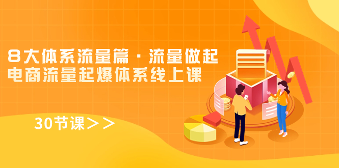 8大体系流量篇·流量做起，电商流量起爆体系线上课（30节课）狐狸致富吧-狐狸副业网-扶苏副业网狐狸致富吧