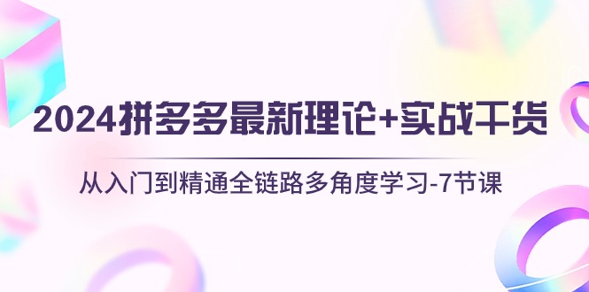 （10816期）2024拼多多 最新理论+实战干货，从入门到精通全链路多角度学习-7节课狐狸致富吧-狐狸副业网-扶苏副业网狐狸致富吧