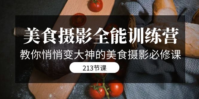 美食摄影-全能特训营，教你悄悄变大神的美食摄影必修课（8套课程-213节）狐狸致富吧-狐狸副业网-扶苏副业网狐狸致富吧