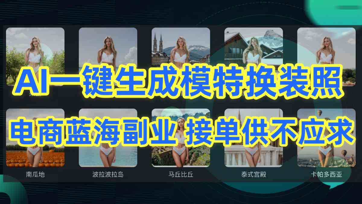 （9616期）AI制作一键生成模特换装照，电商蓝海副业供不应求狐狸致富吧-狐狸副业网-扶苏副业网狐狸致富吧