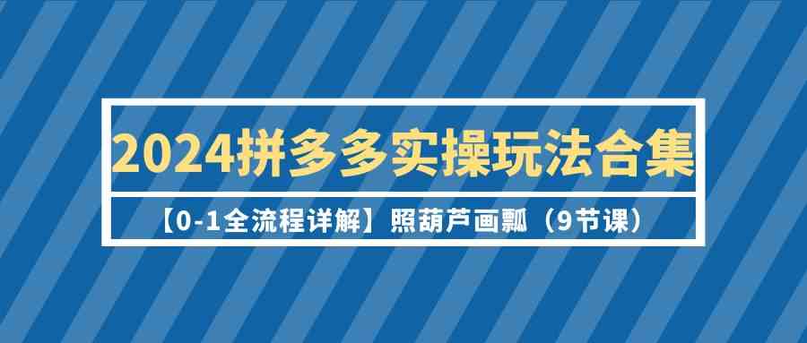 （9559期）2024拼多多实操玩法合集【0-1全流程详解】照葫芦画瓢（9节课）狐狸致富吧-狐狸副业网-扶苏副业网狐狸致富吧